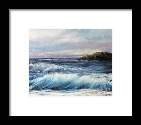 Beach Framed Print featuring the painting Winter Beach by Rose Mary Gates