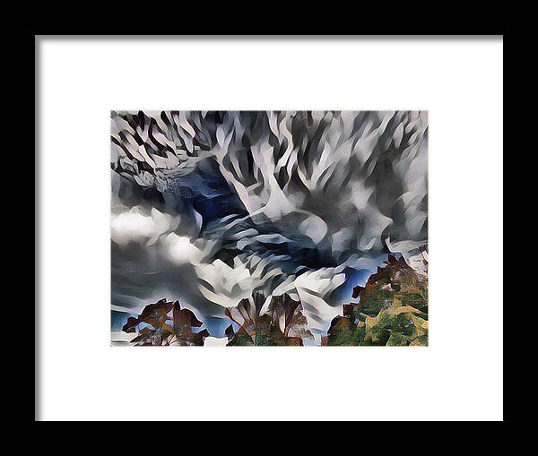 Clouds Framed Print featuring the mixed media Winter Clouds Gather by Christopher Reed