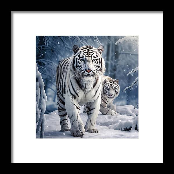 Tiger Framed Print featuring the photograph Winter Deuces by Lourry Legarde