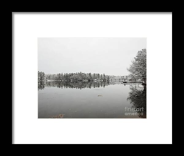 Winter Landscapes Framed Print featuring the photograph Winter in New Hampshire by Eunice Miller