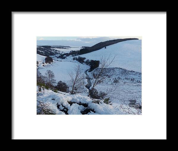 Stream Framed Print featuring the photograph Winter Landscape by the Conglass Water by Phil Banks