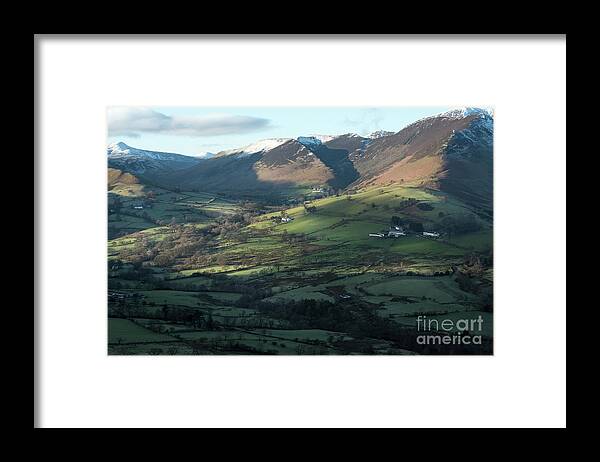 Cumbria Framed Print featuring the photograph Winter Mountains, Cumbria by Perry Rodriguez