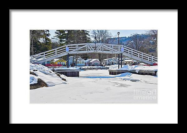 Lake Winnipesaukee Framed Print featuring the photograph Winter on the Lake by Steve Brown
