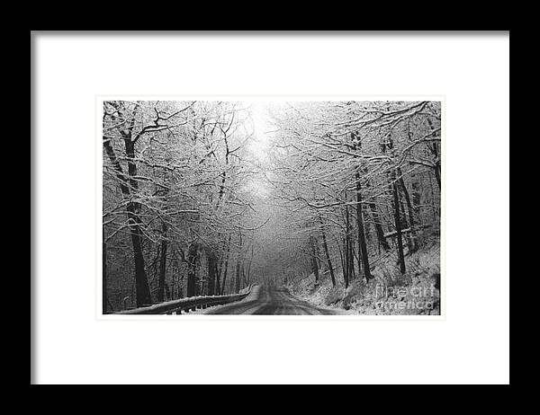 Winter Framed Print featuring the photograph Winter Rt 528 by Mary Kobet
