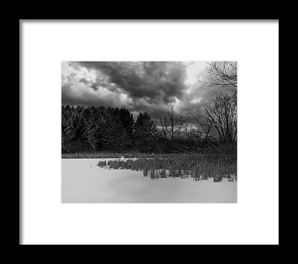 Winter Framed Print featuring the photograph Winter Scenes III BW by Scott Olsen