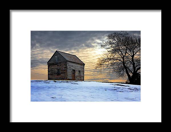 Color Framed Print featuring the photograph Winter Sky 1 by Alan Hausenflock