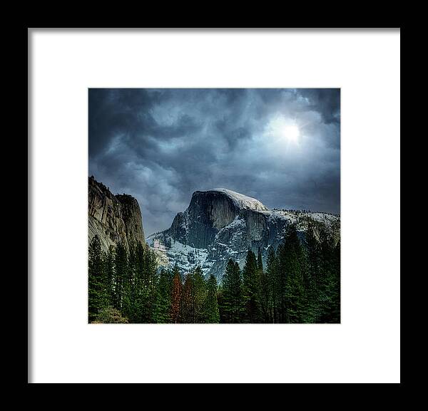 Landscape Framed Print featuring the photograph Winter Storm Under The Sun by Romeo Victor