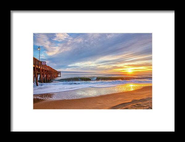 Virginia Framed Print featuring the photograph Winter Sunrise Reflections by Donna Twiford