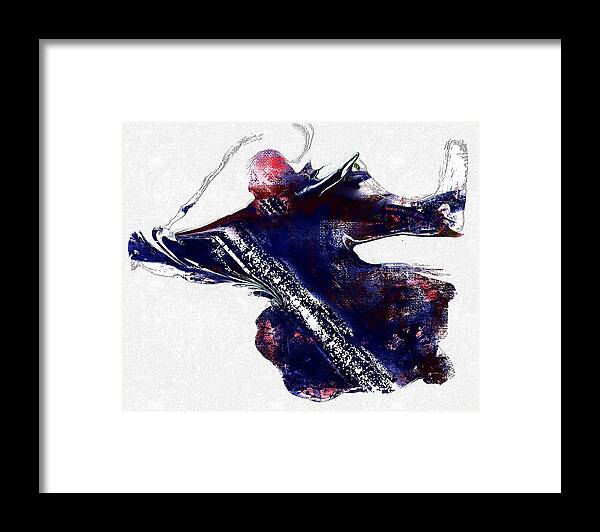Flying Figure Framed Print featuring the digital art Lifted by Marina Flournoy
