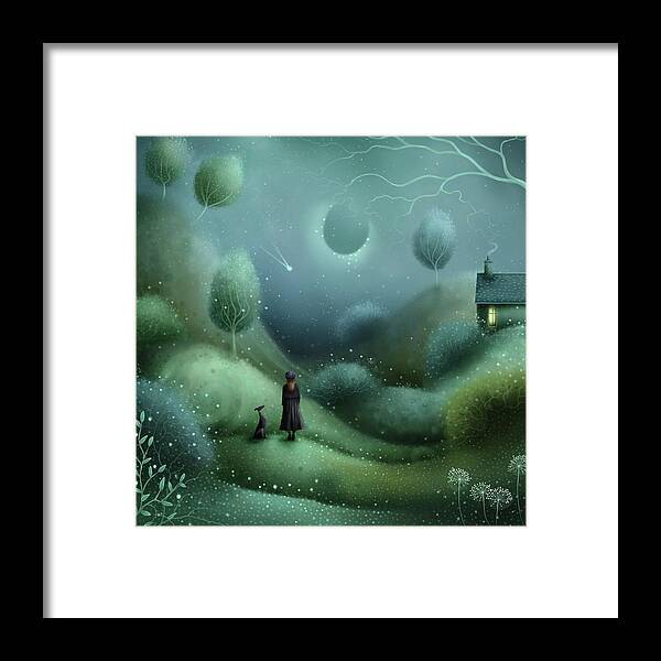  Framed Print featuring the painting Wish Upon A Star by Joe Gilronan