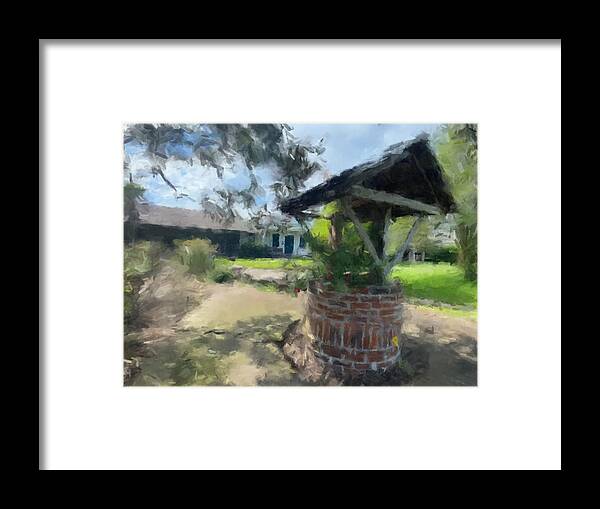 Landscape Framed Print featuring the painting Wishing Well by Gary Arnold