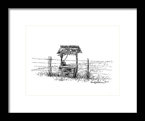 Wishing Framed Print featuring the drawing Wishing You Well by Randy Welborn