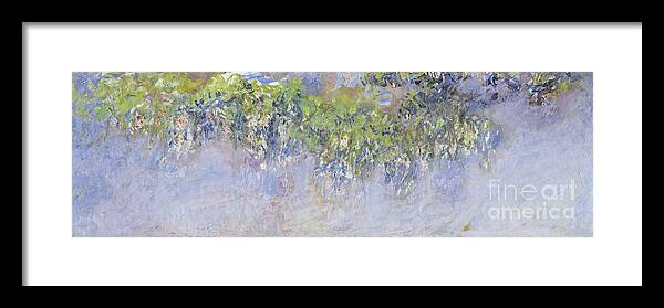 Impressionist Framed Print featuring the painting Wisteria by Monet by Claude Monet