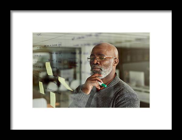 New Business Framed Print featuring the photograph With my expertise, I'll have this sorted in no time by Jeffbergen