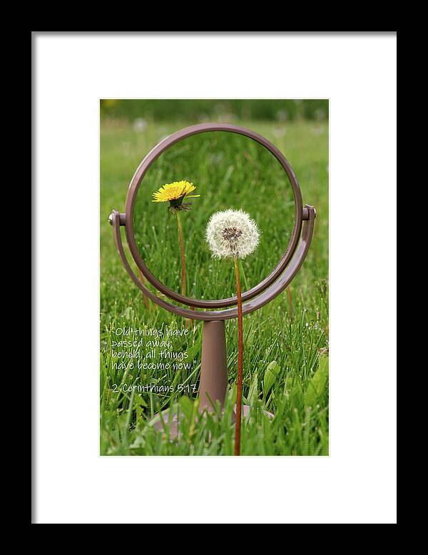 Dandelion Framed Print featuring the photograph With Sympathy- 2 Corinthians by Peter Herman