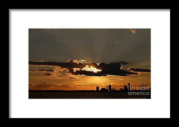Niagara Falls Ny Framed Print featuring the photograph WNY Pandemic Sunset Number 576 by Tony Lee