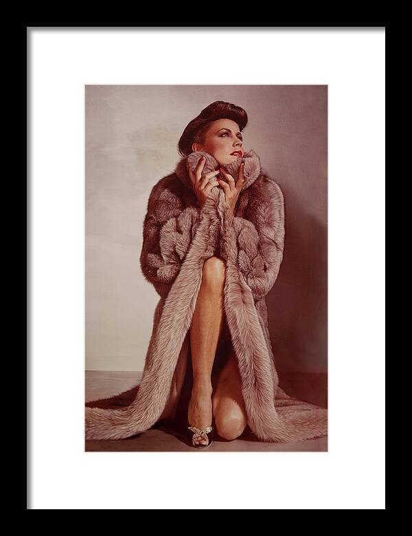Fashion Framed Print featuring the photograph Woman in Fur 1978 by Steve Ladner