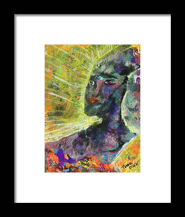 Woman Framed Print featuring the painting Woman by Tessa Evette