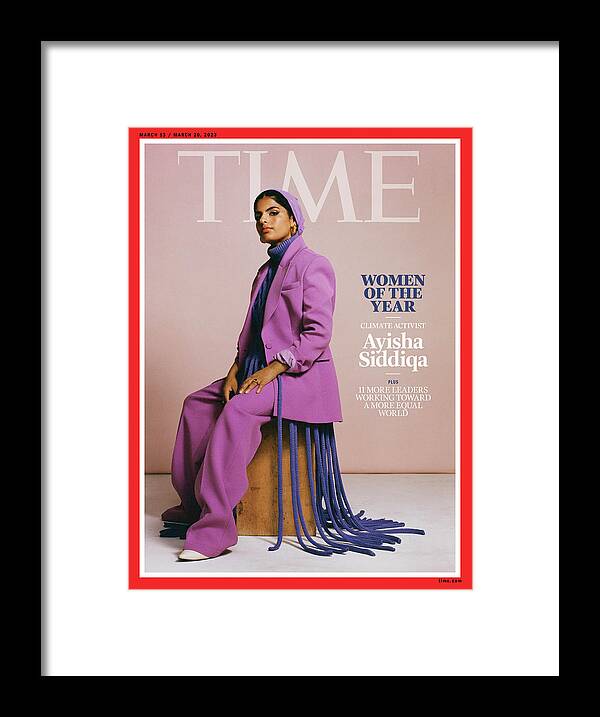 Women Of The Year Framed Print featuring the photograph Women of the Year 2023 - Ayisha Siddiqa by Photograph by Josefina Santos for TIME