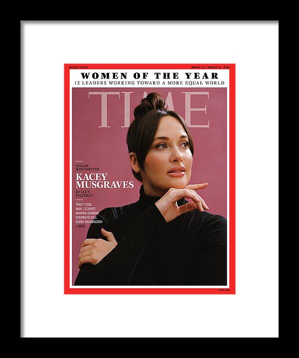 Time Women Of The Year Framed Print featuring the photograph Women of the Year - Kacey Musgraves by Photograph by Daria Kobayashi Ritch for TIME