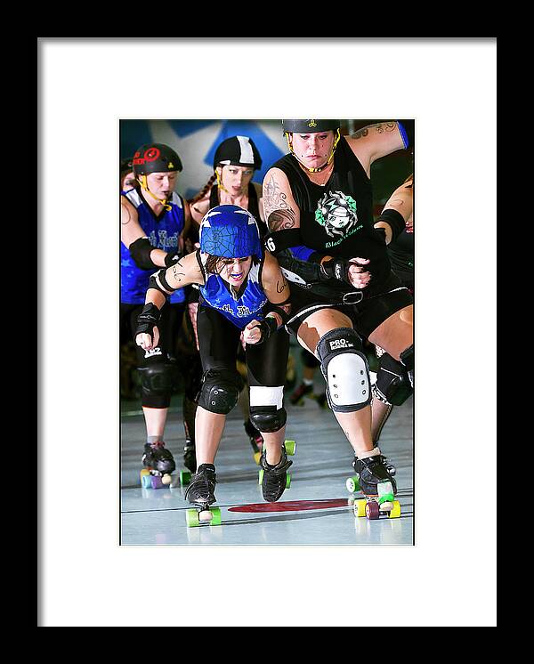 Roller Derby Framed Print featuring the photograph Women Who Fly #11 by Christopher W Weeks