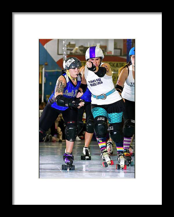 Roller Derby Framed Print featuring the photograph Women Who Fly #6 by Christopher W Weeks