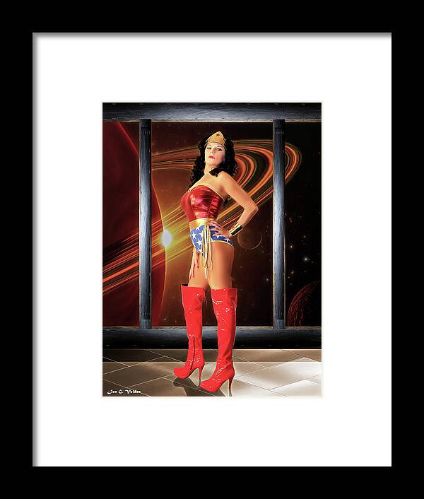Wonder Framed Print featuring the photograph Wonder Woman Attitude by Jon Volden