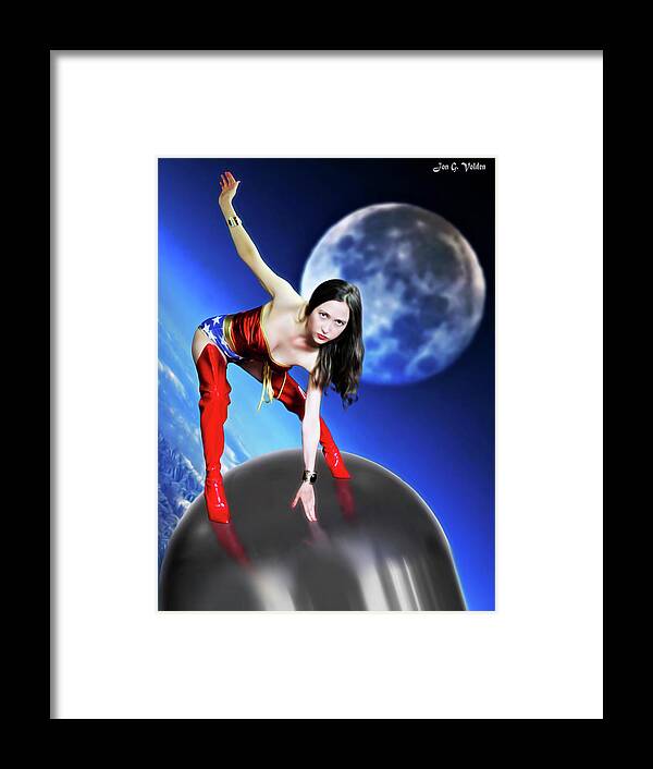 Wonder Framed Print featuring the photograph Wonder Woman Missile by Jon Volden