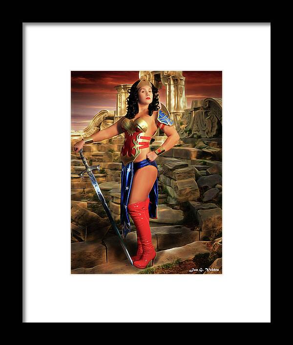 Wonder Framed Print featuring the photograph Wonder Woman Ruins by Jon Volden