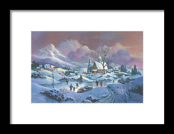 Winter Framed Print featuring the painting Wonderland by Michael Humphries