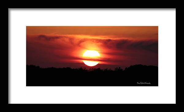 Setting Sun Framed Print featuring the photograph Wonderous Sunset by Mary Walchuck