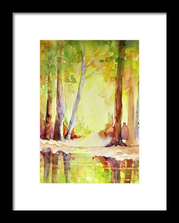 Forest Framed Print featuring the painting Wood Element by Caroline Patrick