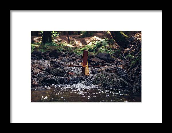 Generate Framed Print featuring the photograph Wooden mill driven by a river by Vaclav Sonnek