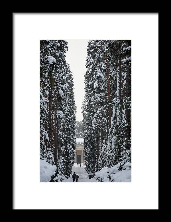 Nordic Framed Print featuring the photograph Woodlawn cemetery, Stockholm by Alexander Farnsworth