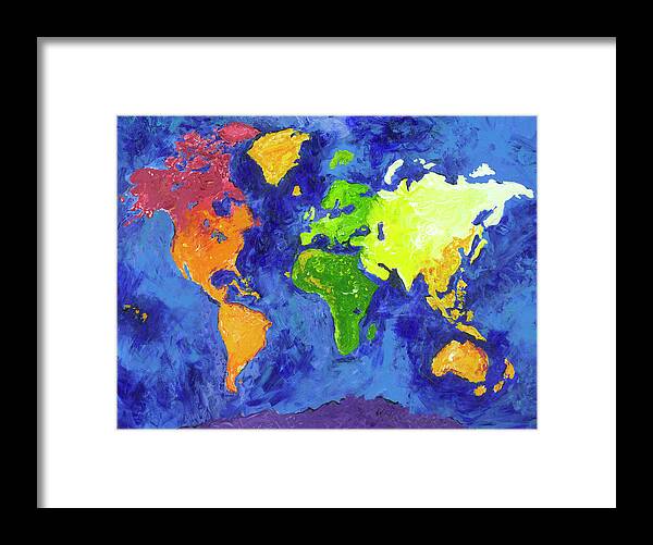  Framed Print featuring the painting World by Britt Miller