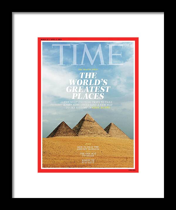 World's Greatest Places Framed Print featuring the photograph World's Greatest Places 2023 - Giza, Egypt by Photograph by Jonathan Rashad for TIME