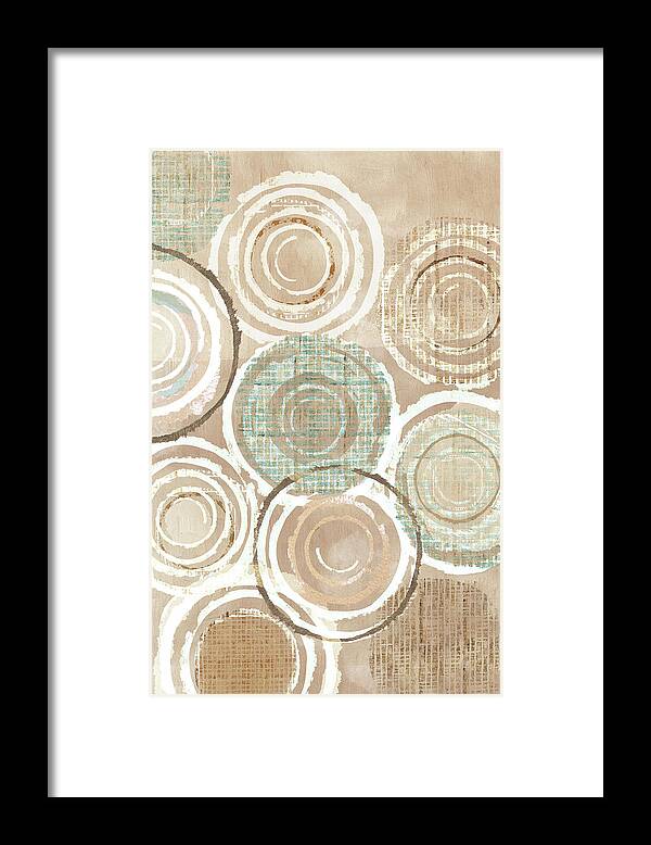 Abstract Framed Print featuring the painting Woven Baskets I by Flora Kouta