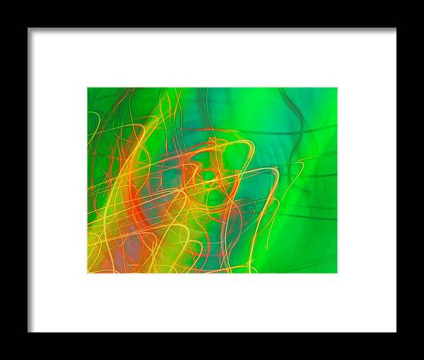 Digital Photography Framed Print featuring the photograph Write Light rainbow by Luc Van de Steeg