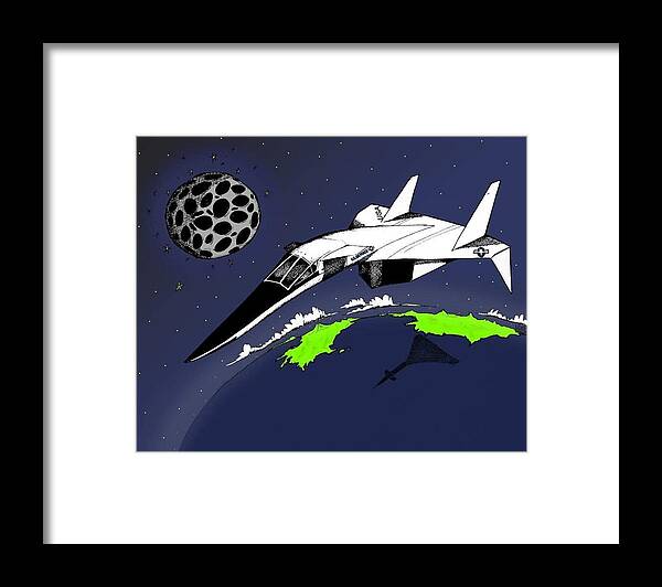 Xb-70 Framed Print featuring the drawing Xb-70 by Michael Hopkins