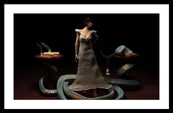 3d Framed Print featuring the digital art Xquic-Tonantzin by Oscar Vago