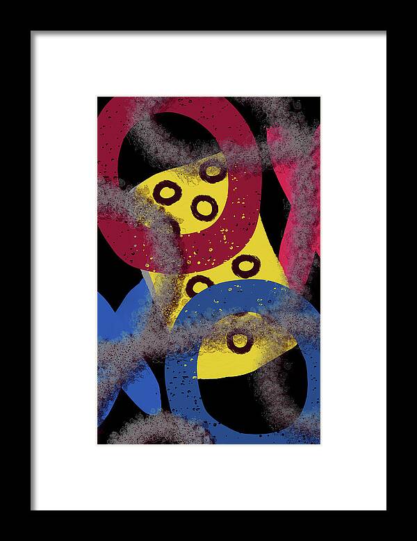  Framed Print featuring the digital art Xs and Os by Michelle Hoffmann