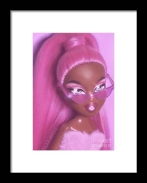 Y2k Aesthetic Pink Bratz Doll Framed Print by Price Kevin - Fine