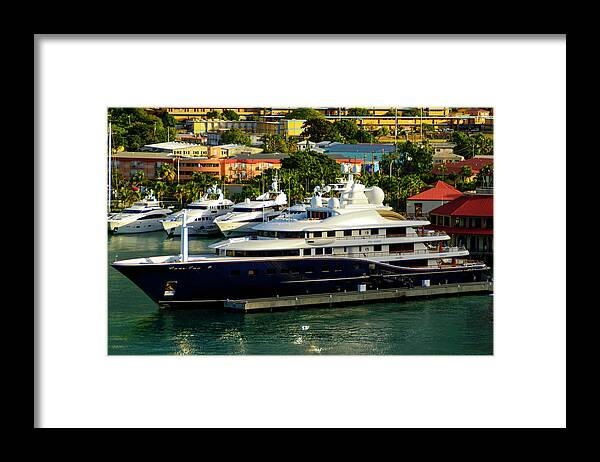 Yachts Framed Print featuring the photograph Yachts by AE Jones
