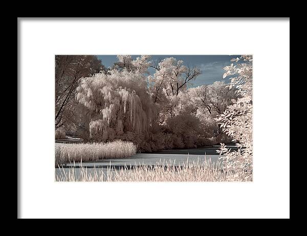 Viking County Park Framed Print featuring the photograph Yahara River at Viking County Park in Stoughton Wisconsin by Peter Herman
