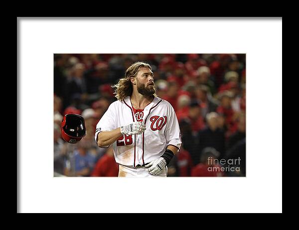People Framed Print featuring the photograph Yasmani Grandal and Jayson Werth by Patrick Smith