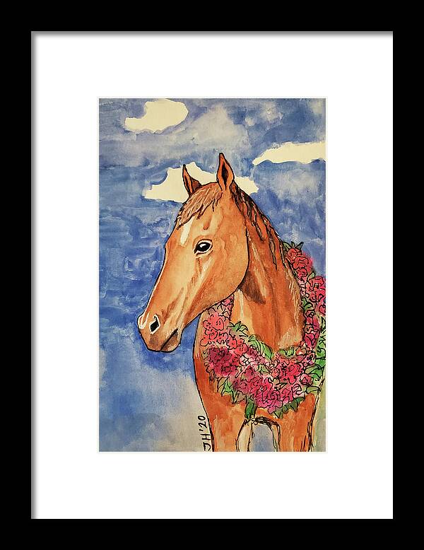 Chinese Zodiac Framed Print featuring the painting Year of the Horse by Jean Haynes