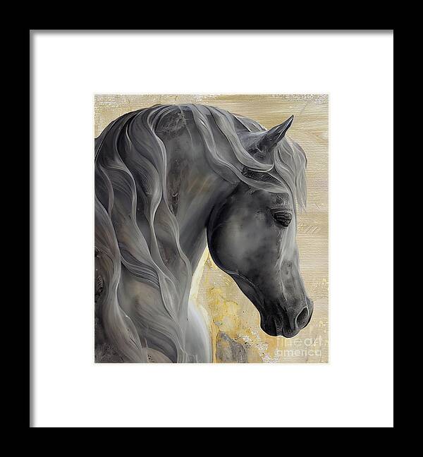 Marble Horse Framed Print featuring the painting Checkmate II by Mindy Sommers