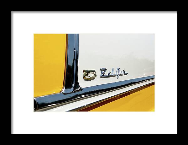 Chevy Bel Air Framed Print featuring the photograph Yellow Bel by Lens Art Photography By Larry Trager