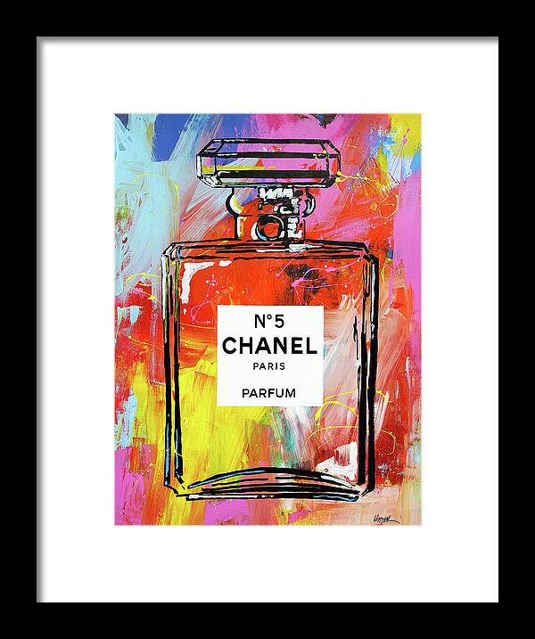 Yellow, Blue, Pink Chanel Framed Print