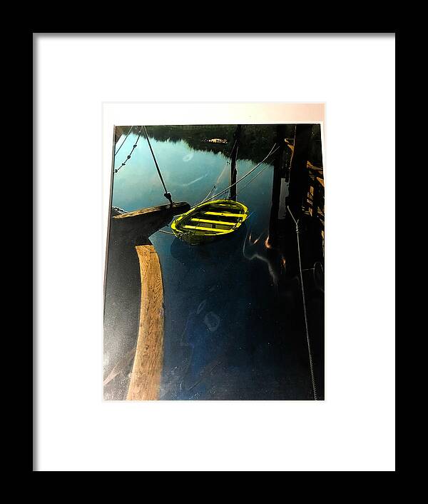 Yellow Framed Print featuring the photograph Yellow Dingy by Jean Wolfrum